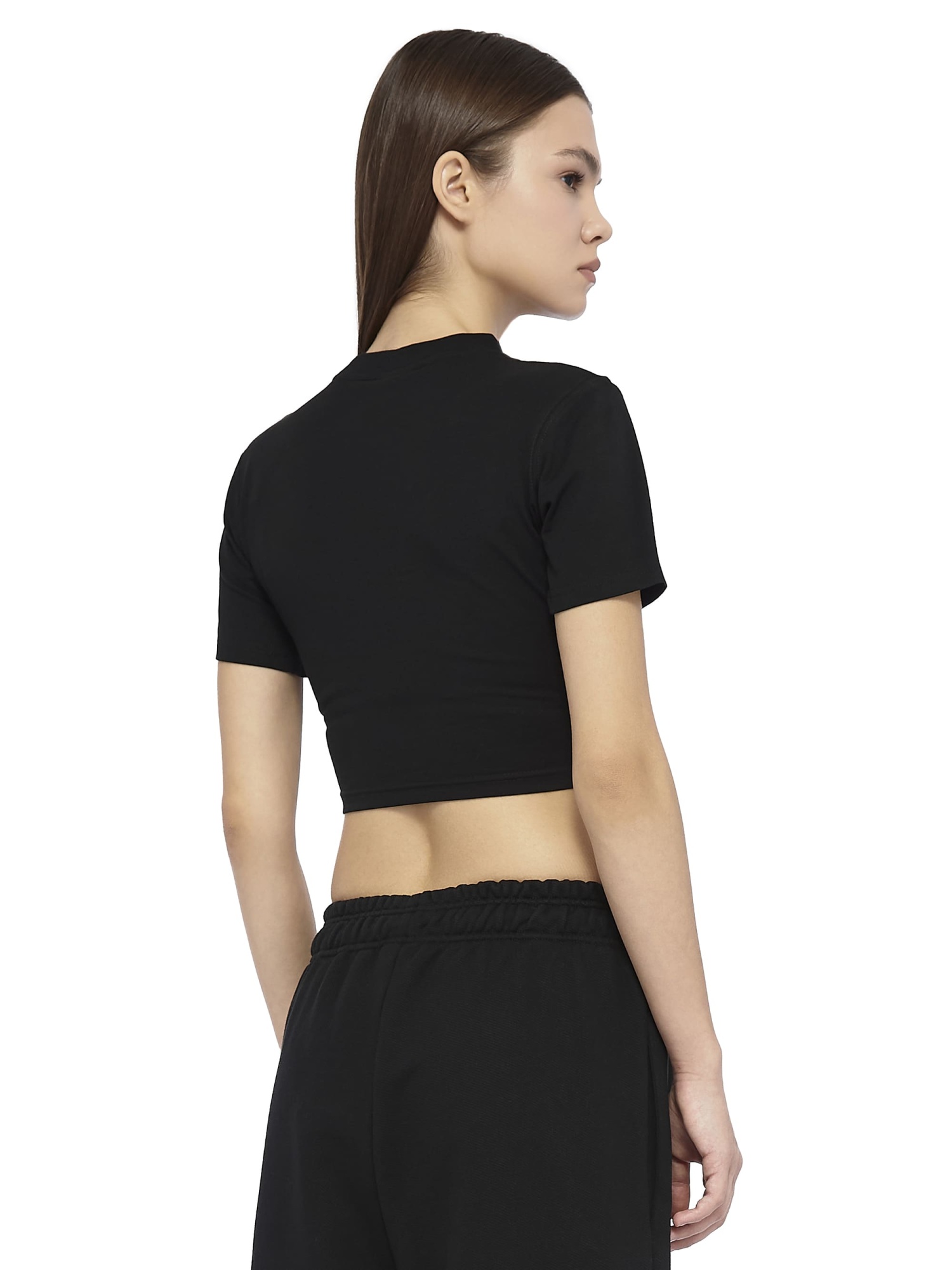 Cropped T-Shirt Base Logo Black