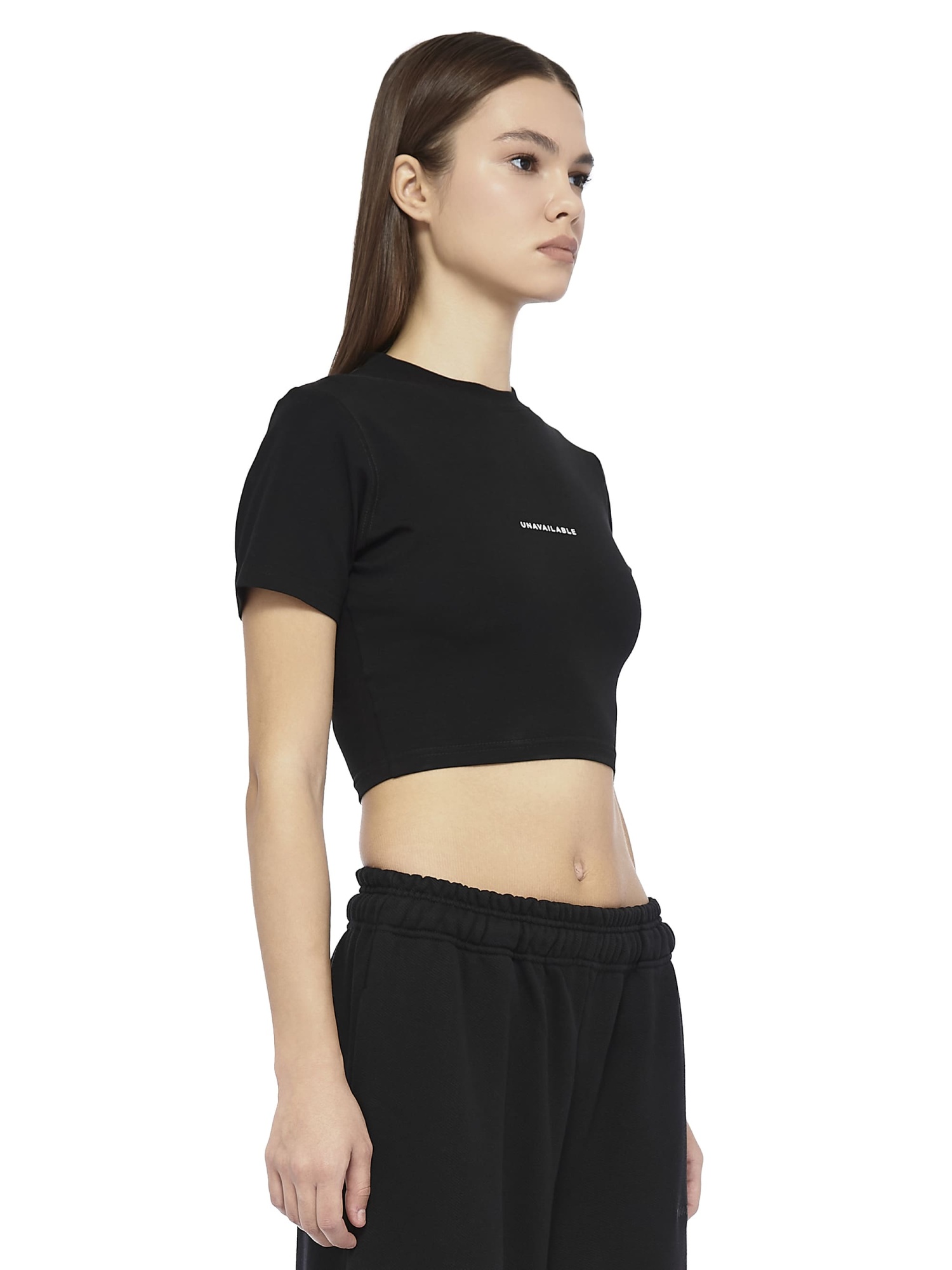 Cropped T-Shirt Base Logo Black