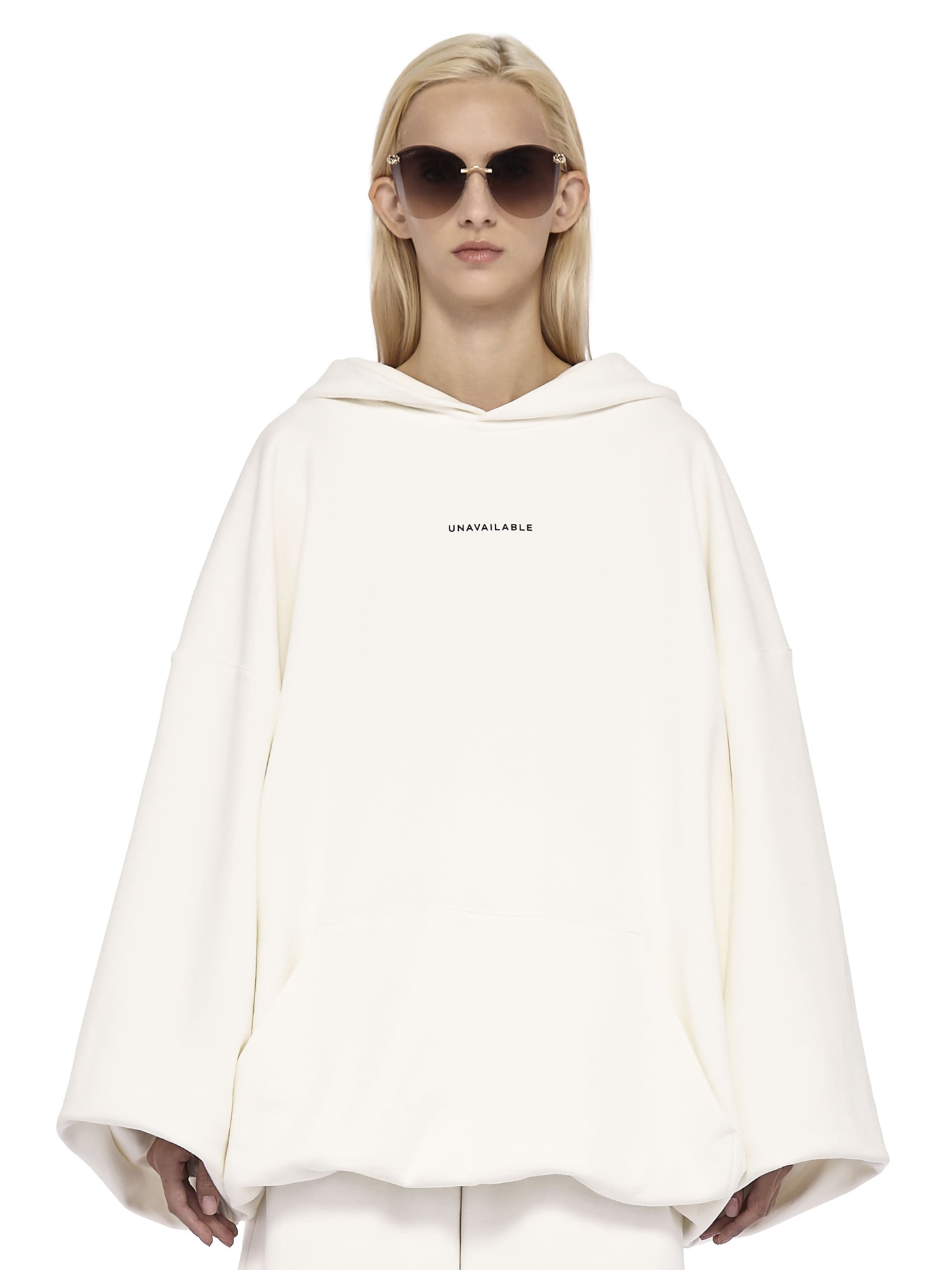 Oversized Hoodie Base Logo Cream