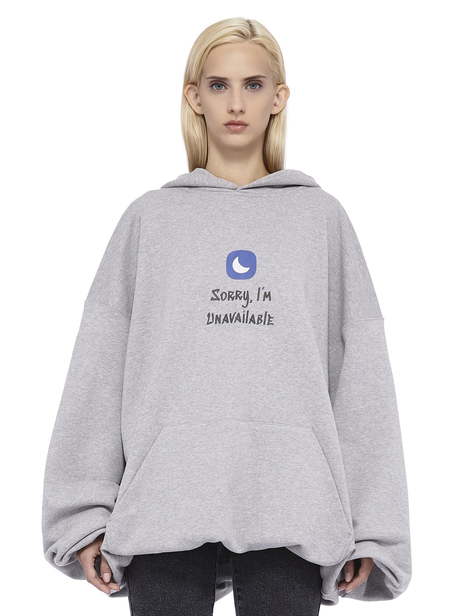 Oversized Hoodie Unavailable Grey Melange