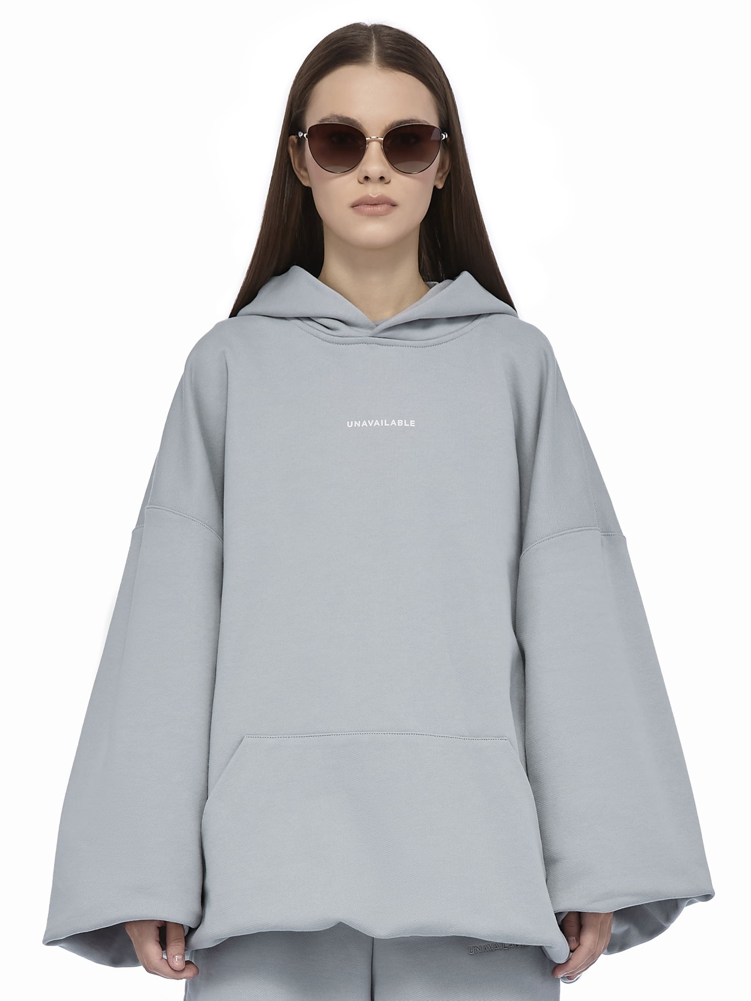 Oversized Hoodie Base Logo Grey