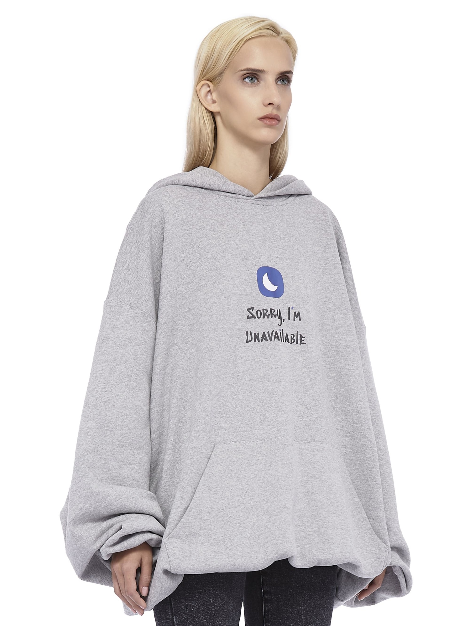 Oversized Hoodie Unavailable Grey Melange
