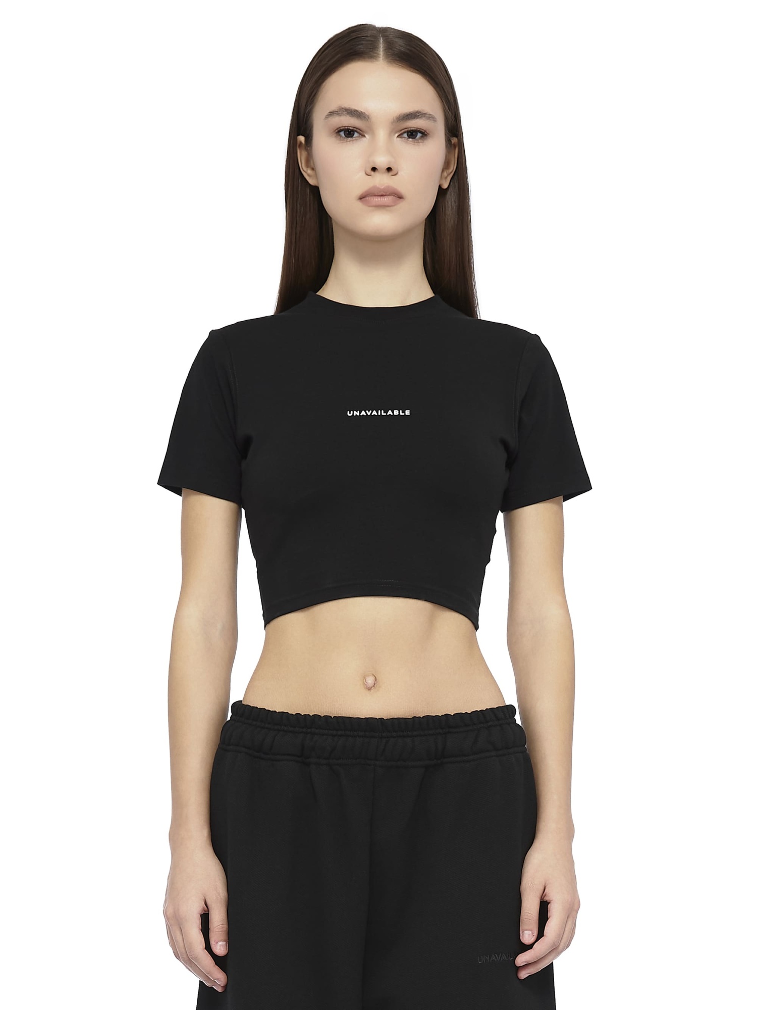 Cropped T-Shirt Base Logo Black