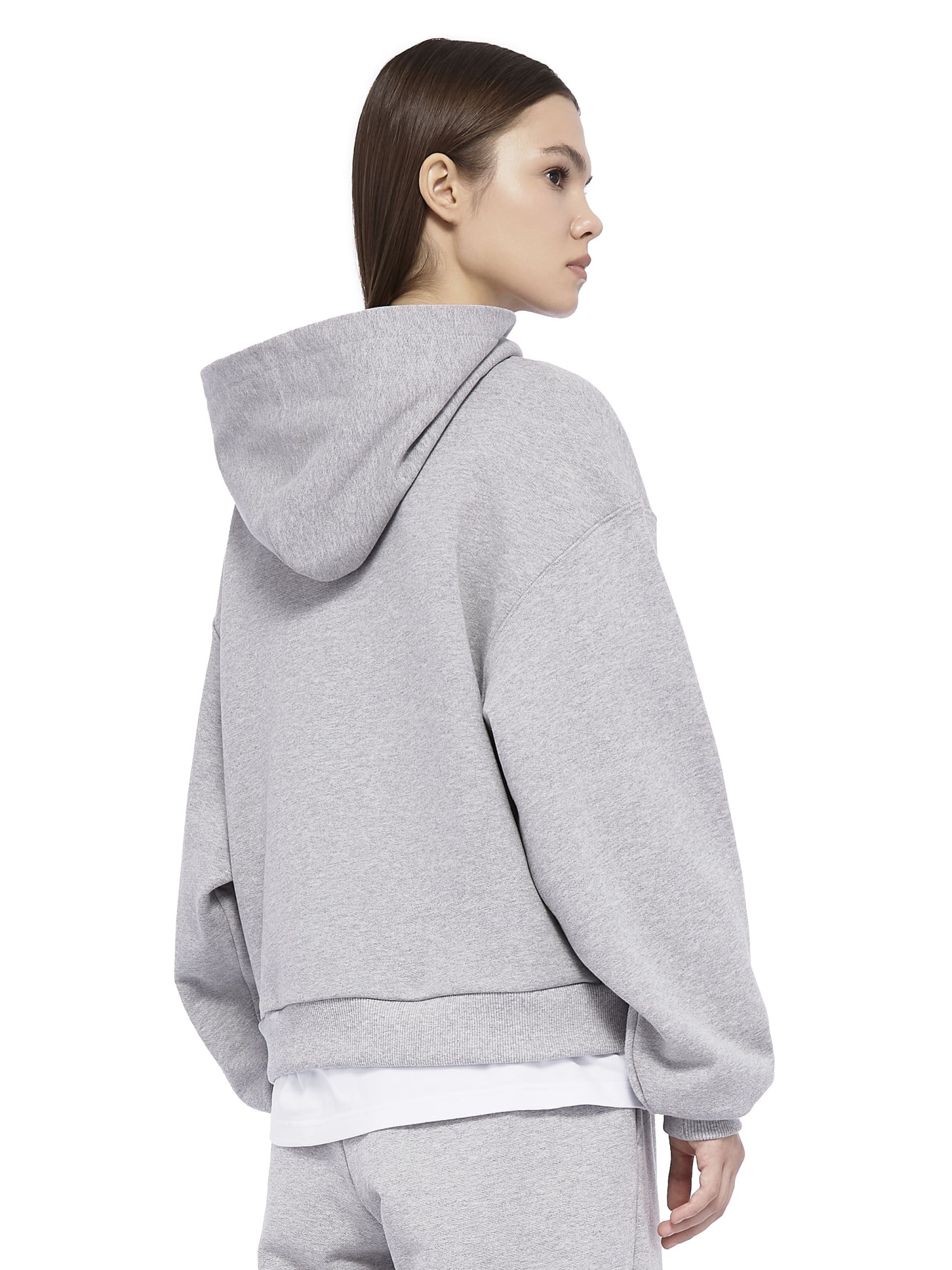 Hoodie Base Logo Grey Melange