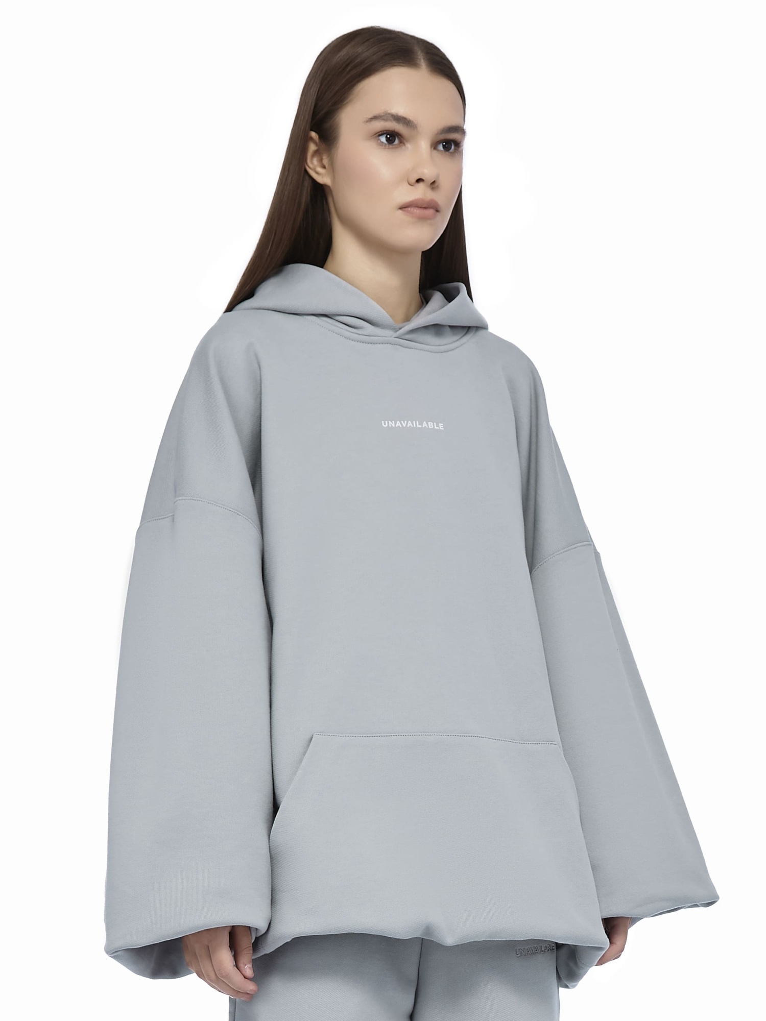 Oversized Hoodie Base Logo Grey